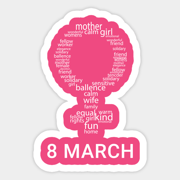 8 MARCH WOMENS DAY Sticker by Meow Meow Cat